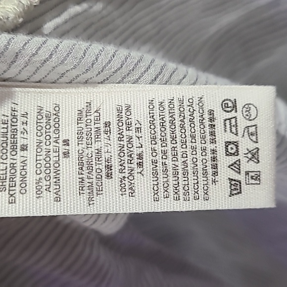 Free People Floral & Striped Light Weight Loose Long Sleeve Blouse Size Small - Picture 6 of 10